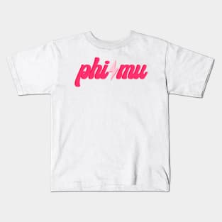 phi mu trendy lightning bolt Kids T-Shirt